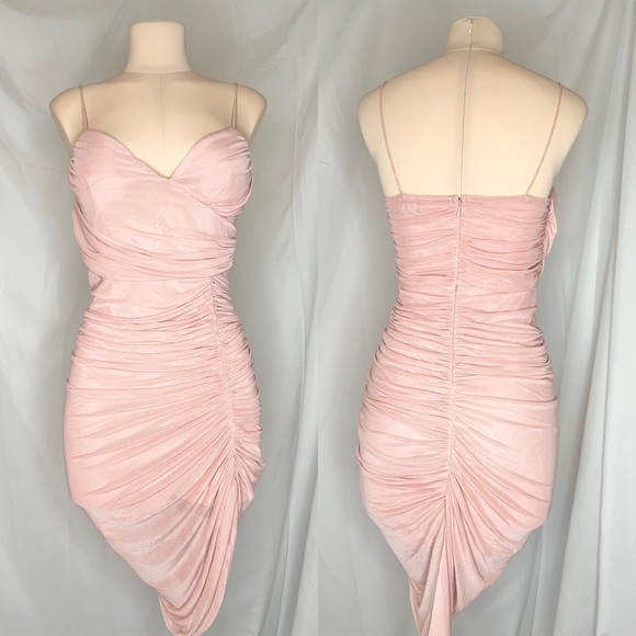 BRAND NEW WITH TAG - 2 SCRUNCH CAMI MASH DRESSES -pink & black bundle sexy - Picture 2 of 3